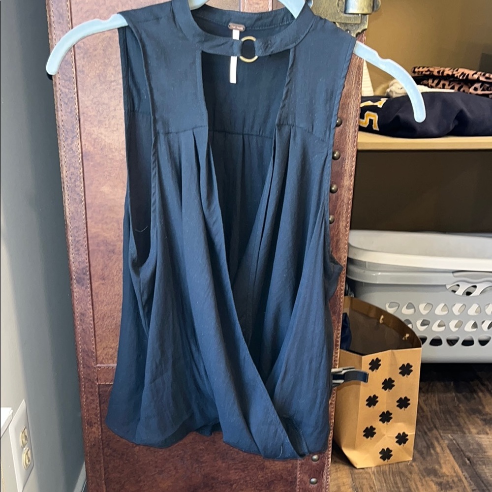 Free People Sleeveless Black Top, Size XS